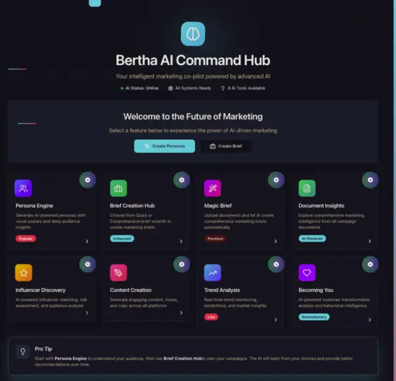 Bertha — Agency OS screenshot