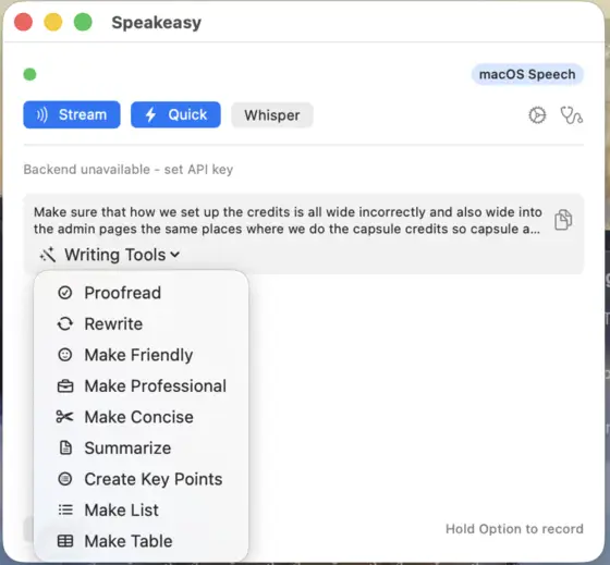 SpeakEasy screenshot